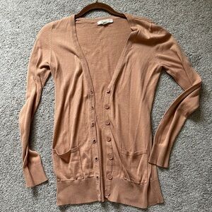 Forever 21 pinkish tan Button-Up Cardigan